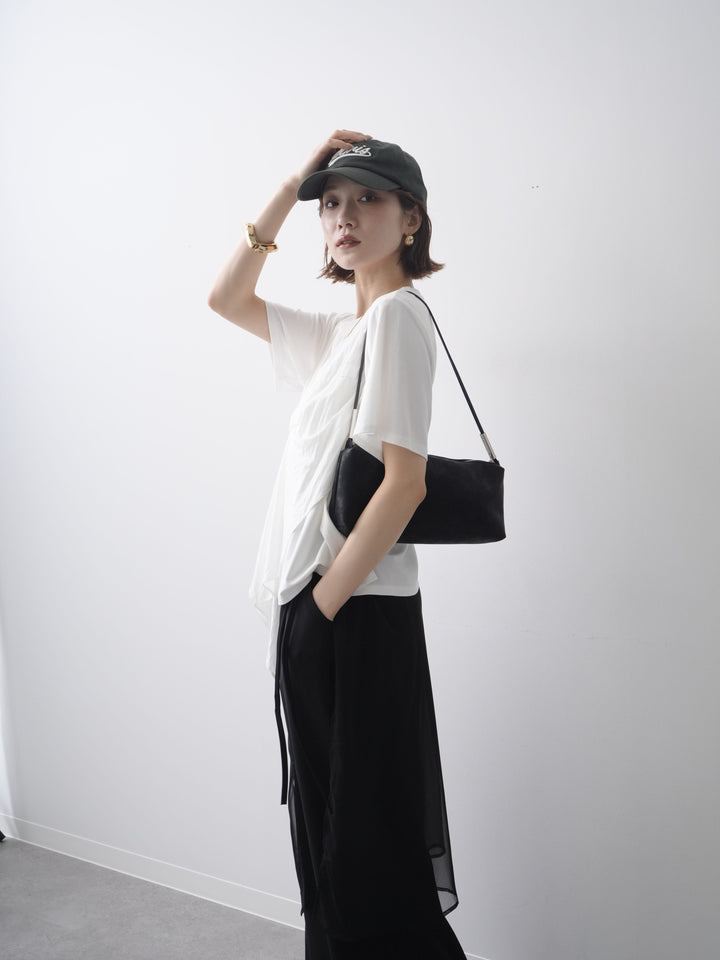[予約]ラッフルドッキングTEE/white