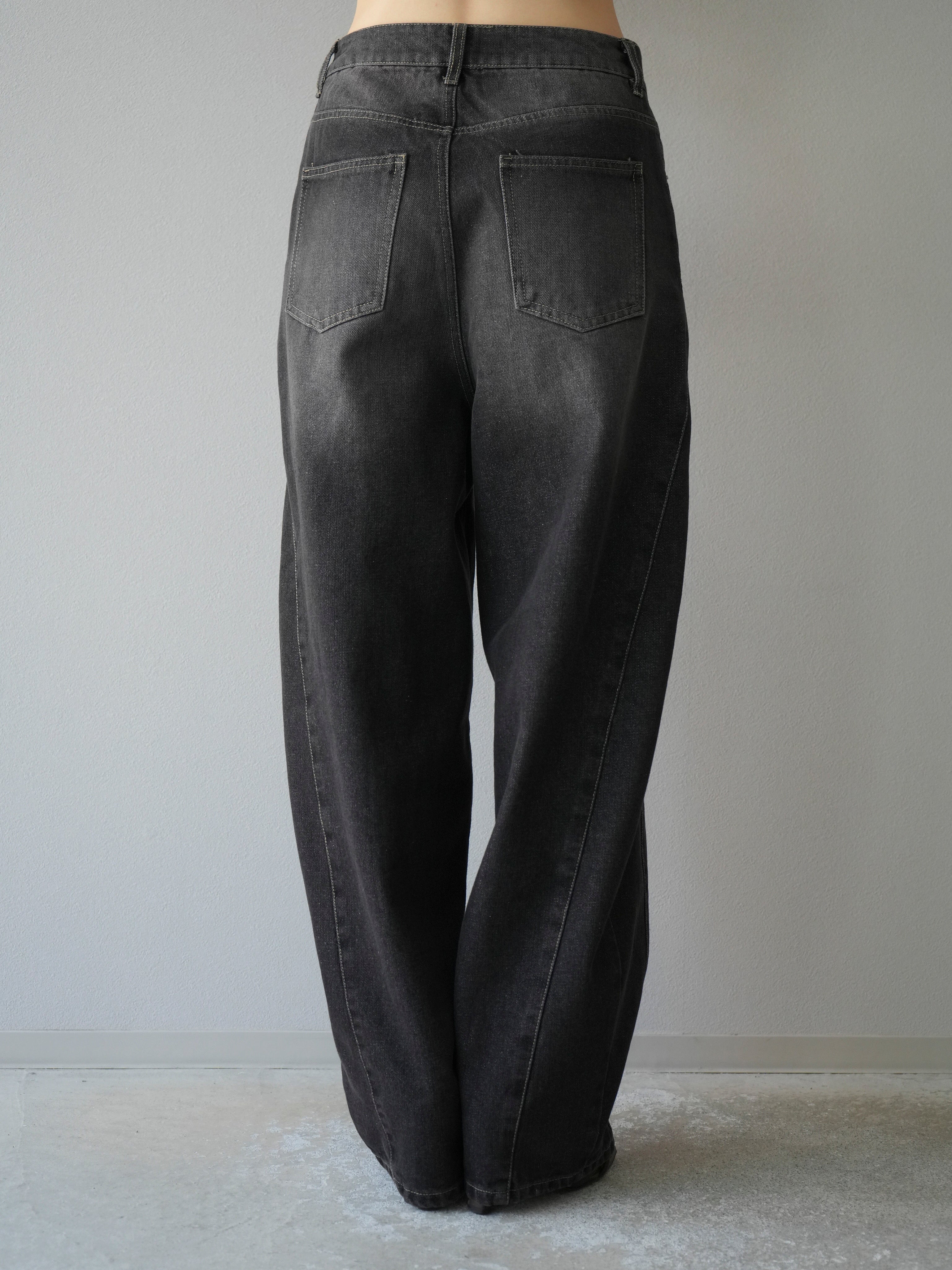 予約]切替デザインカーブデニム/ブラック – Lumier