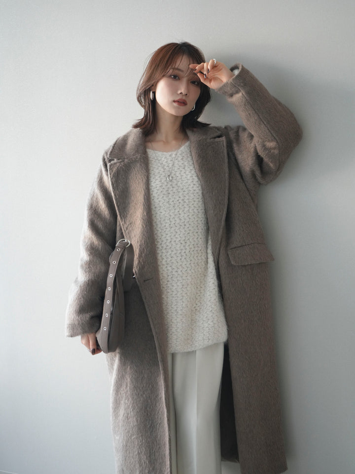 [予約]ソフトシャギーチェスターコート/beige