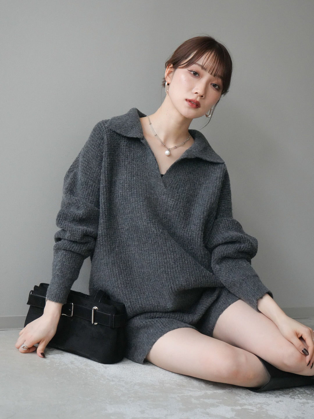 [SET]ポロニットプルオーバー＆ショートパンツSET UP+選べるアクセセット(2set)