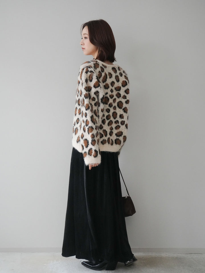 [予約]ワッシャーベロアプリーツスカート/black