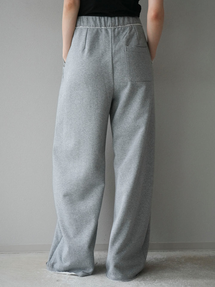 [予約]アウトシームカットオフスエットパンツ/lightgray