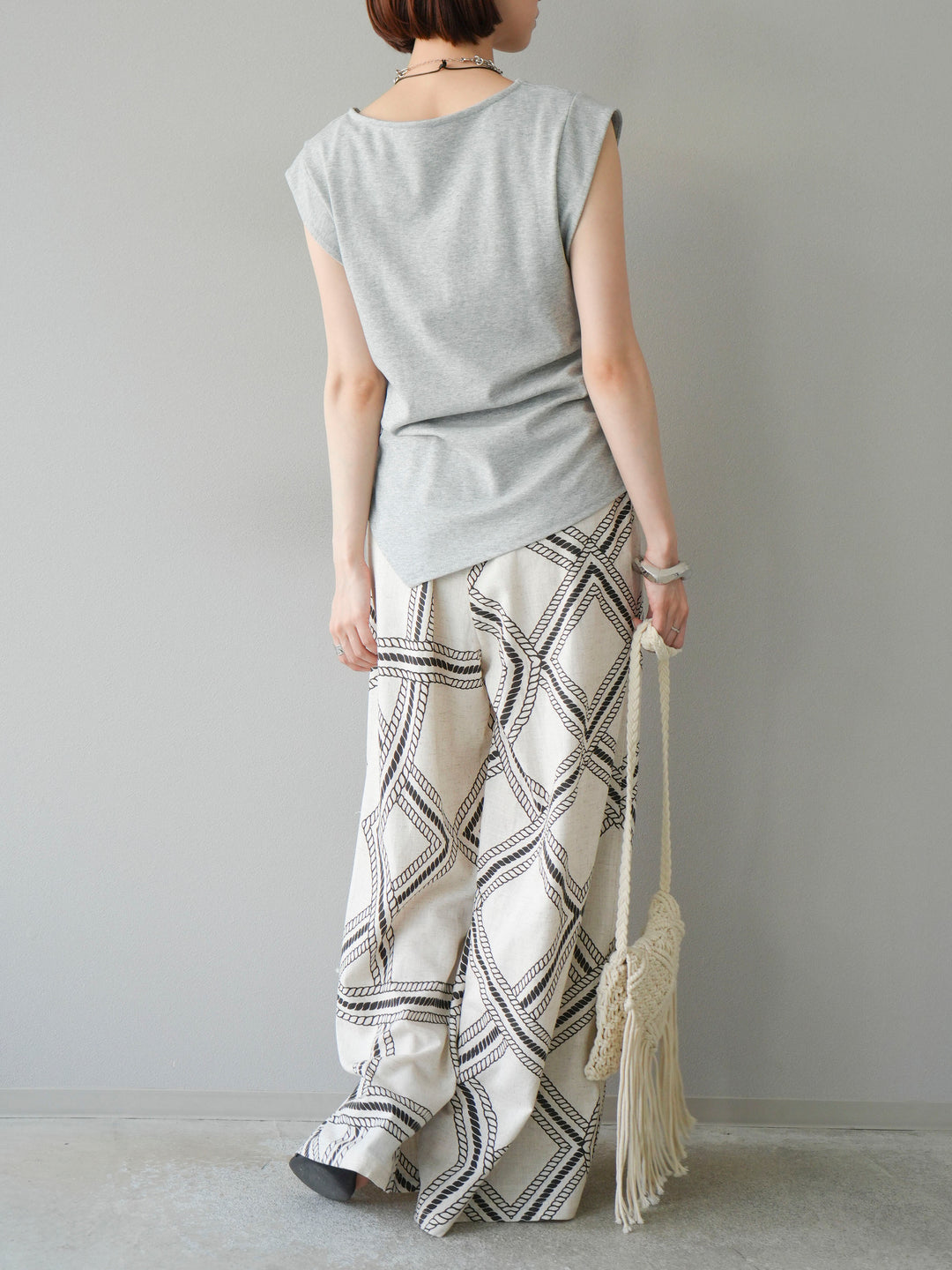 [訂位] 麻繩休閒褲/象牙白