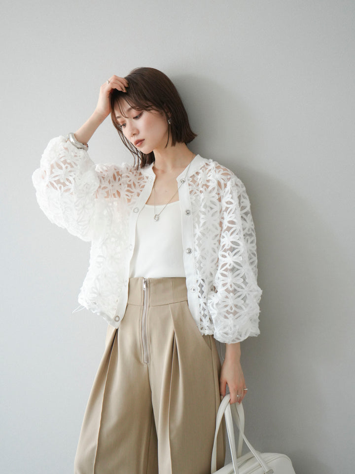 [套裝] 蕾絲透明上衣 + 選配配件套裝（2 套）