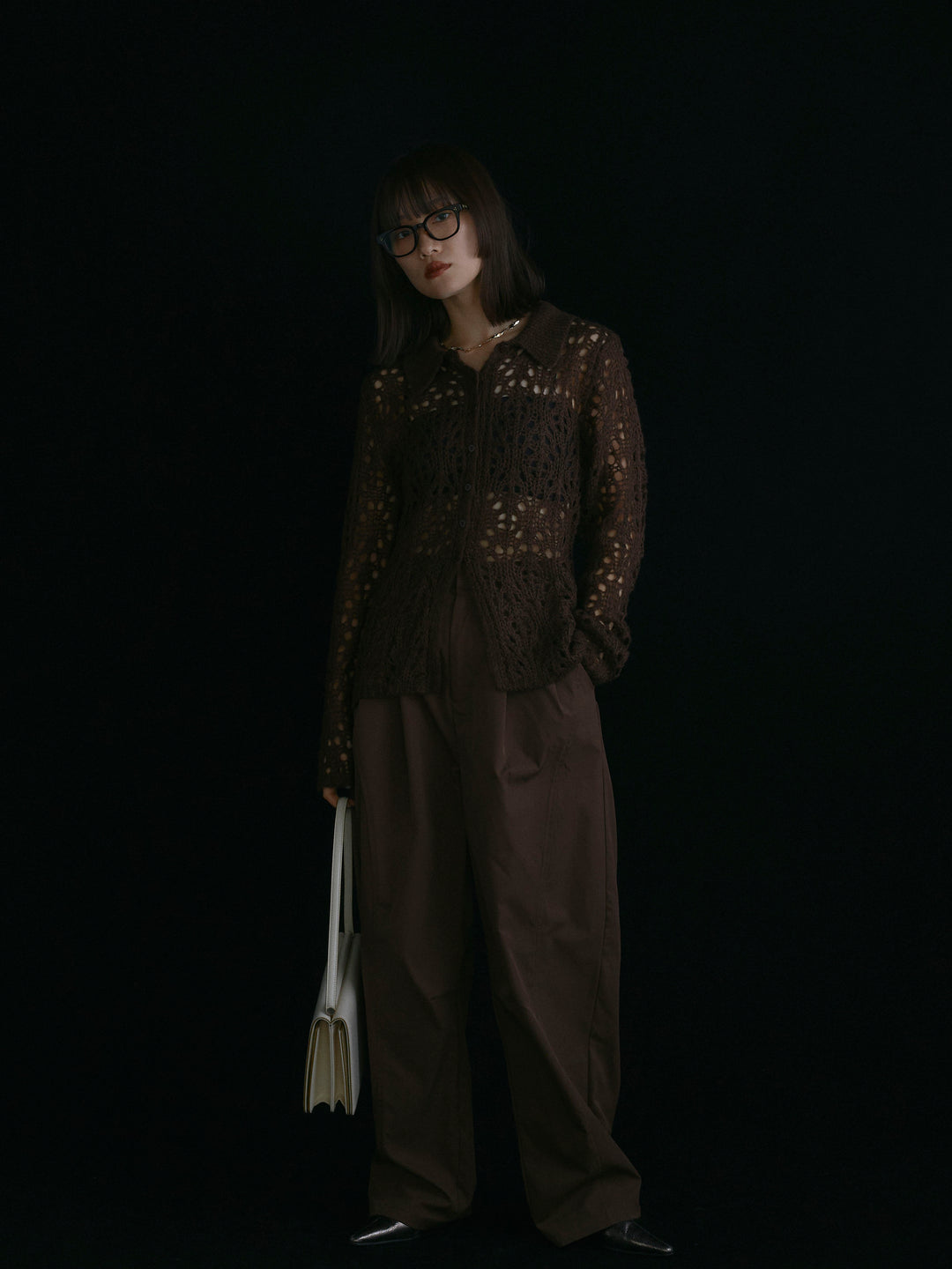 [予約]タフタワイドカーブパンツ/ブラウン