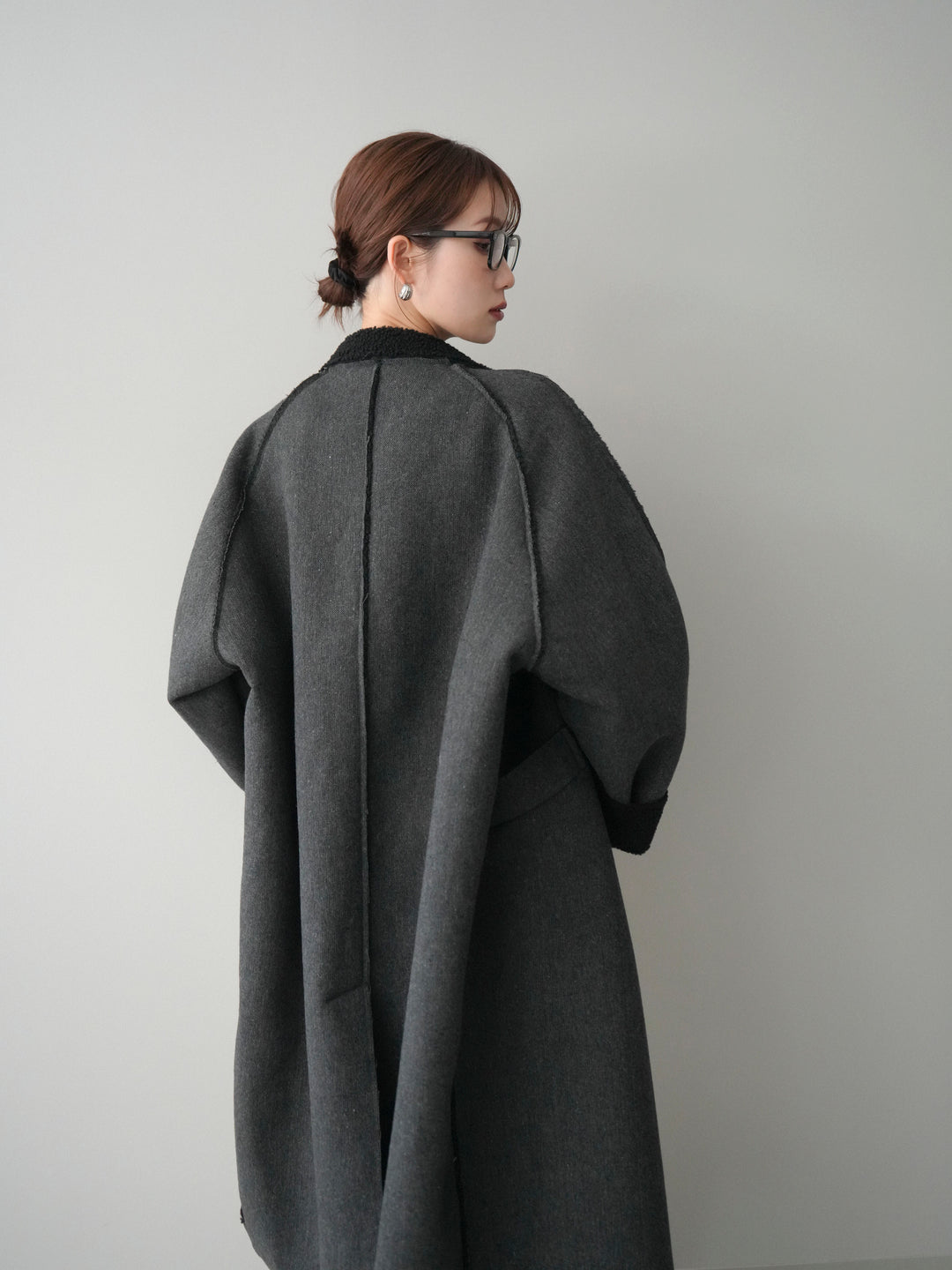 [予約]アウトシーム裏ボアコート/black