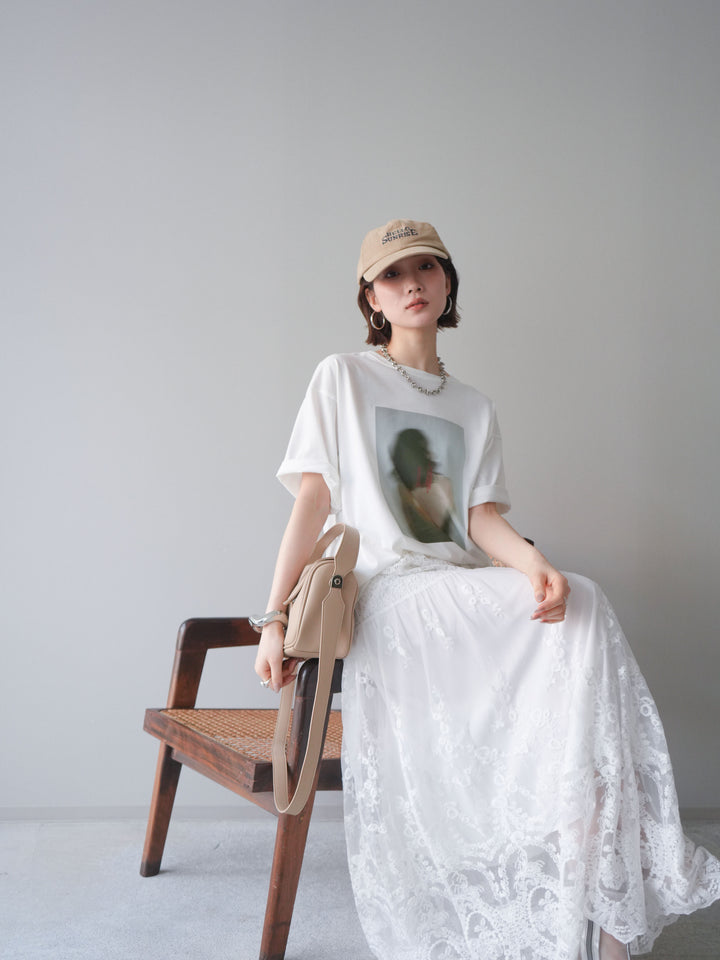 [SET]ブラーアートフォトTシャツ+選べるアクセセット(2set)