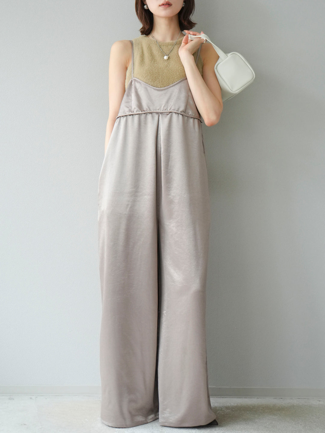 [予約]シャギーニットタンクトップ/ベージュ