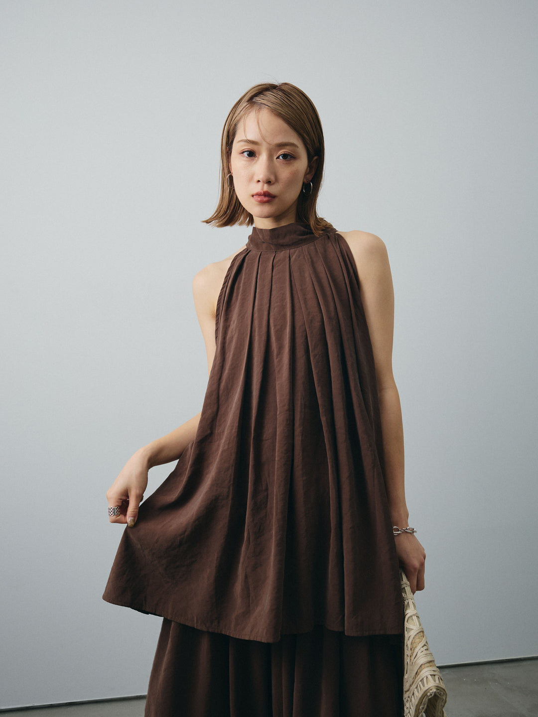 [SET] 桃色拉絨吊帶衫＆寬褲 SET UP（2 套）