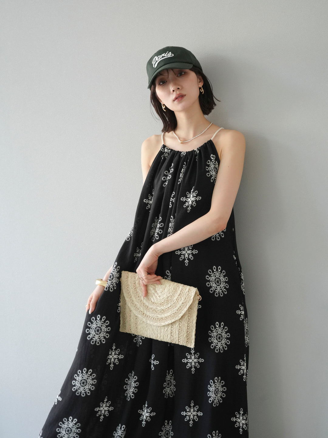 【預購】民族風吊帶洋裝/黑色