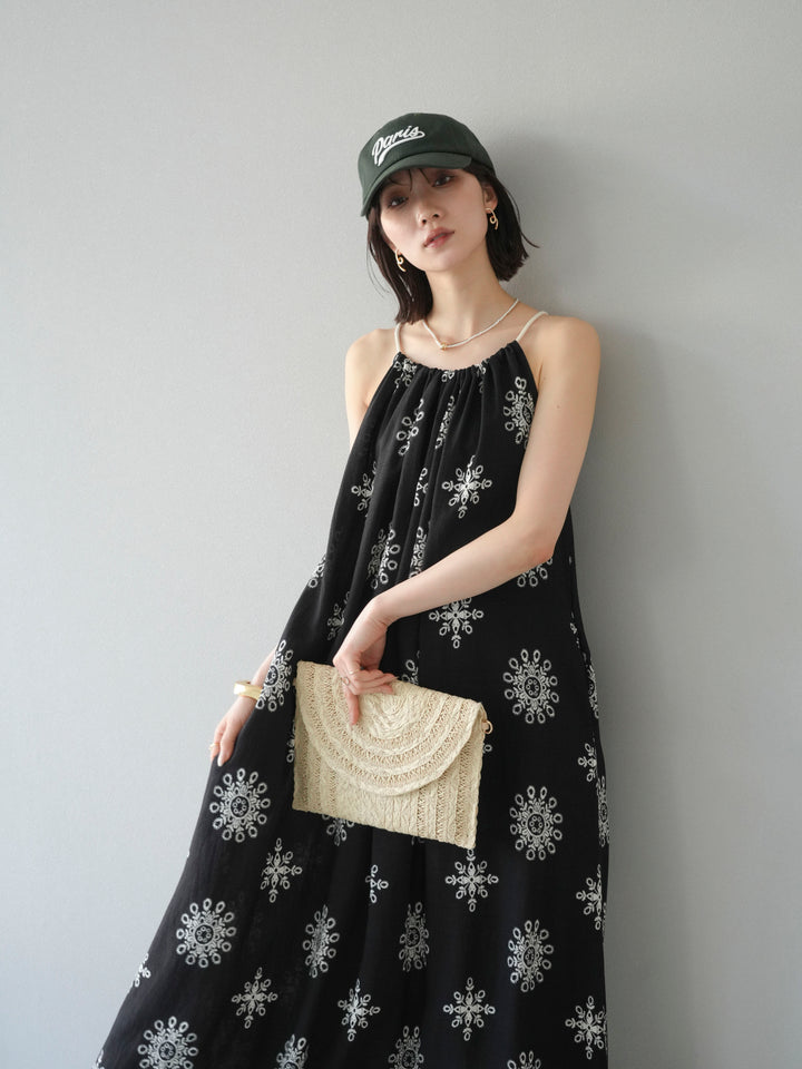 【預購】民族風吊帶洋裝/黑色