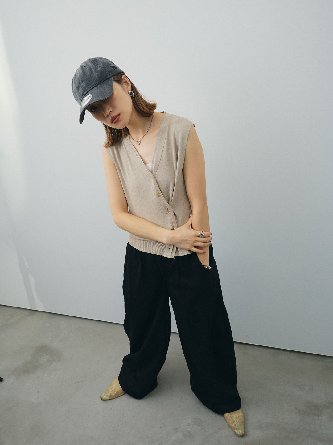 [SET]クールタッチ2WAYデザインニットベスト+クールタッチ2WAYデザインニットベスト(2set)