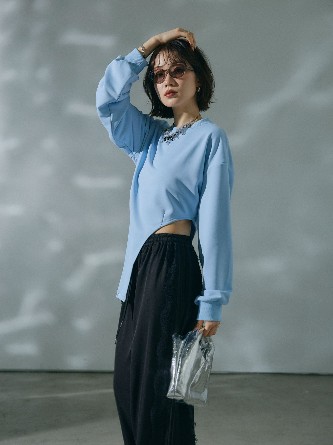 [予約]スウェットボディスーツ/lightblue