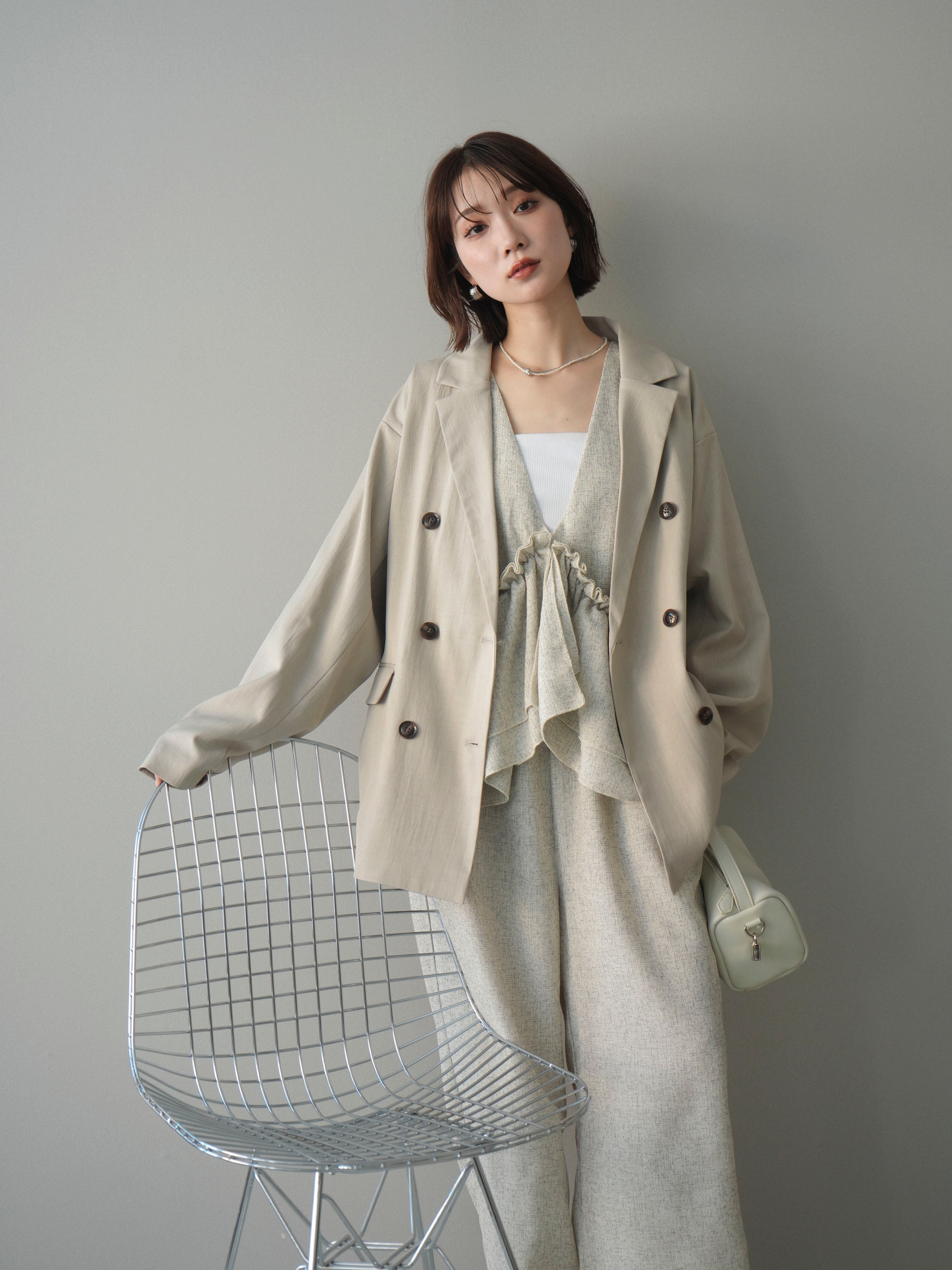 ツイードコレクション（＾ν＾） SHIPS Colors:T/W ツイード ノーカラー ジャケット(セットアップ対応