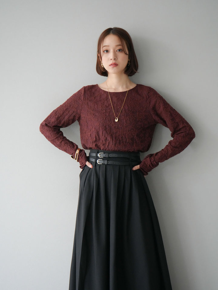 [予約]シアージャガードトップス/ブラウン