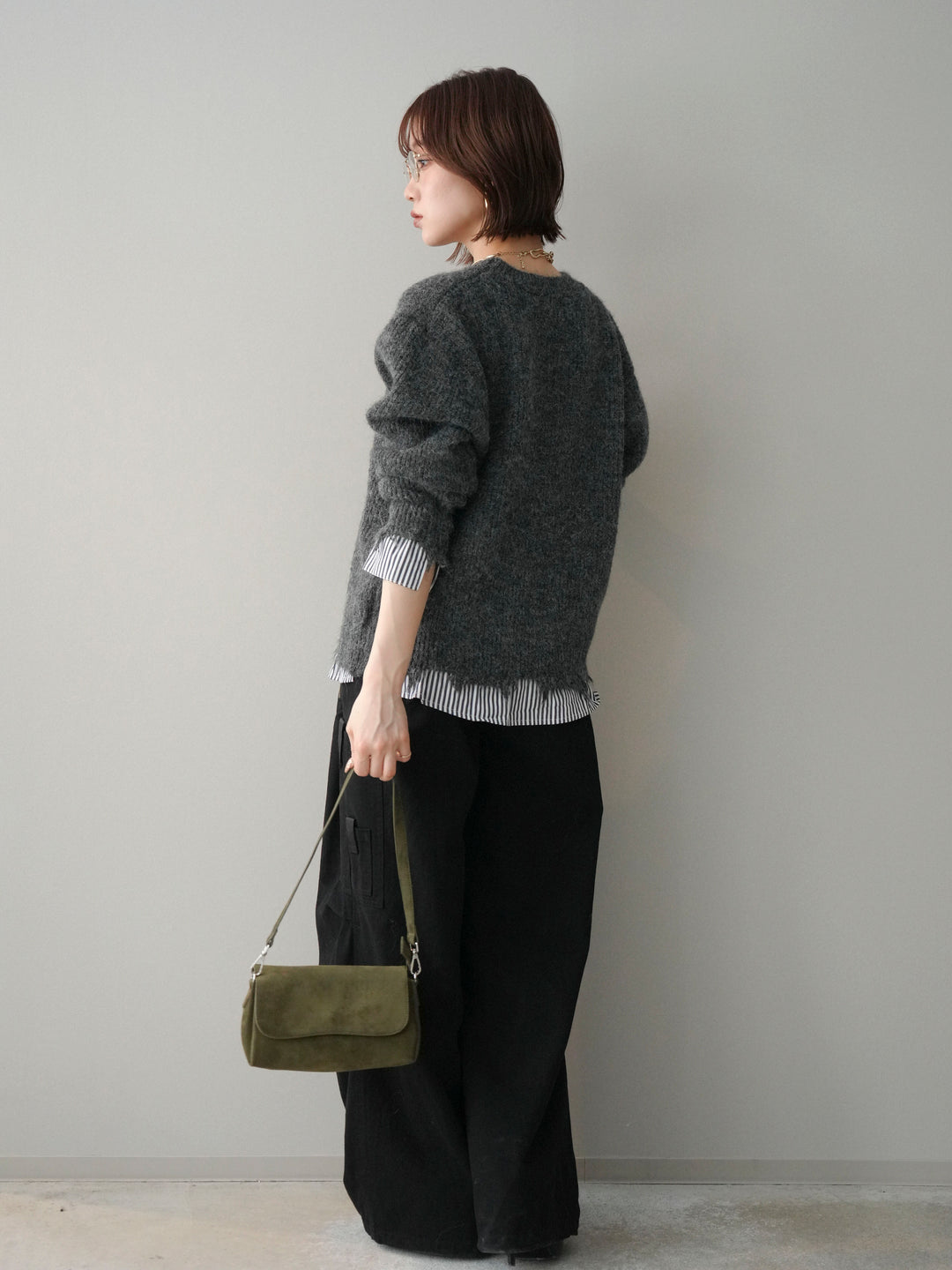 [予約]コットンタックループパンツ/black