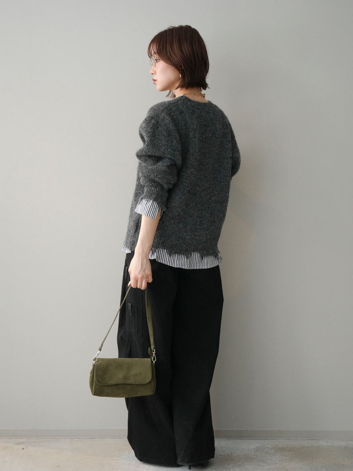 [予約]コットンタックループパンツ/black