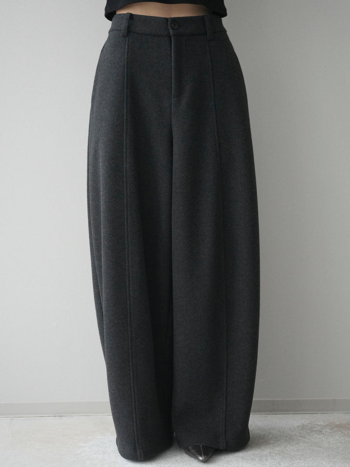 [予約]ウールタッチカーブパンツ/darkgray