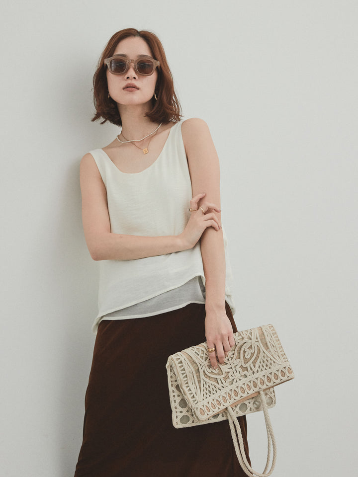 [套裝] 洗衣機緞面透明多層背心 + 洗衣機緞面透明多層背心 (2 套)