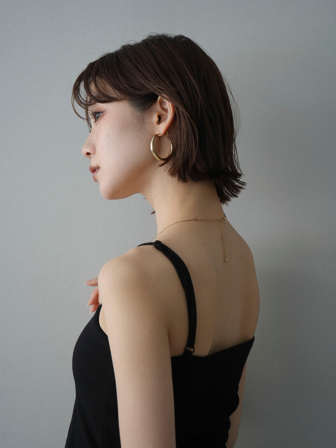 [予約]ビックフープピアス/gold