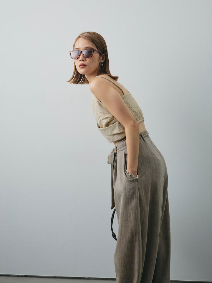 [SET]リネンライクカシュクールデザインビスチェ+リネンライクカシュクールデザインビスチェ(2set)