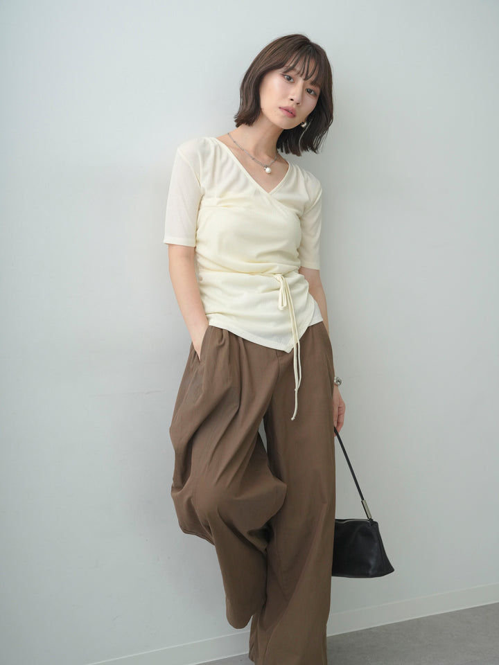 [SET]シアードレープカシュクールプルトップス+シアードレープカシュクールプルトップス(2set)