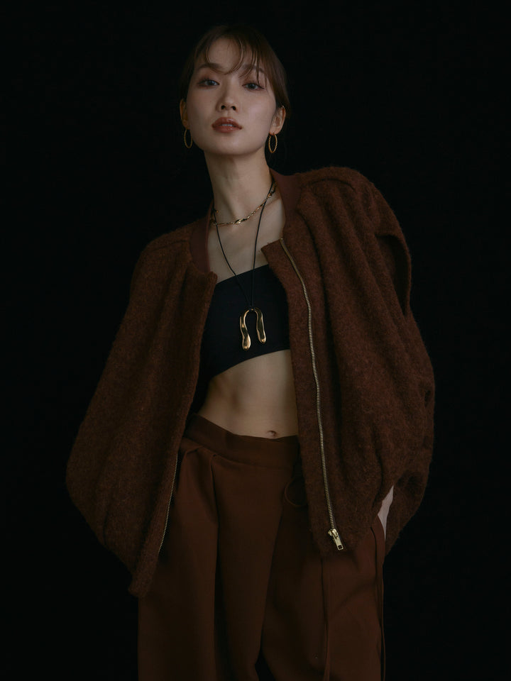 【Allure】[SET]ウール混コクーンブルゾン+ウール混コクーンブルゾン(2set)