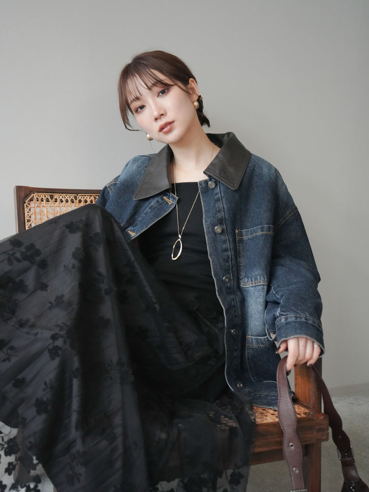 [SET]裏地ファーデニムフライトジャケット+裏地ファーデニムフライトジャケット(2set)