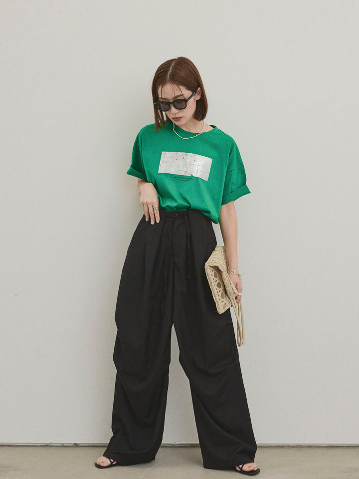 [預購] Design Loop 側邊褶褲/黑色