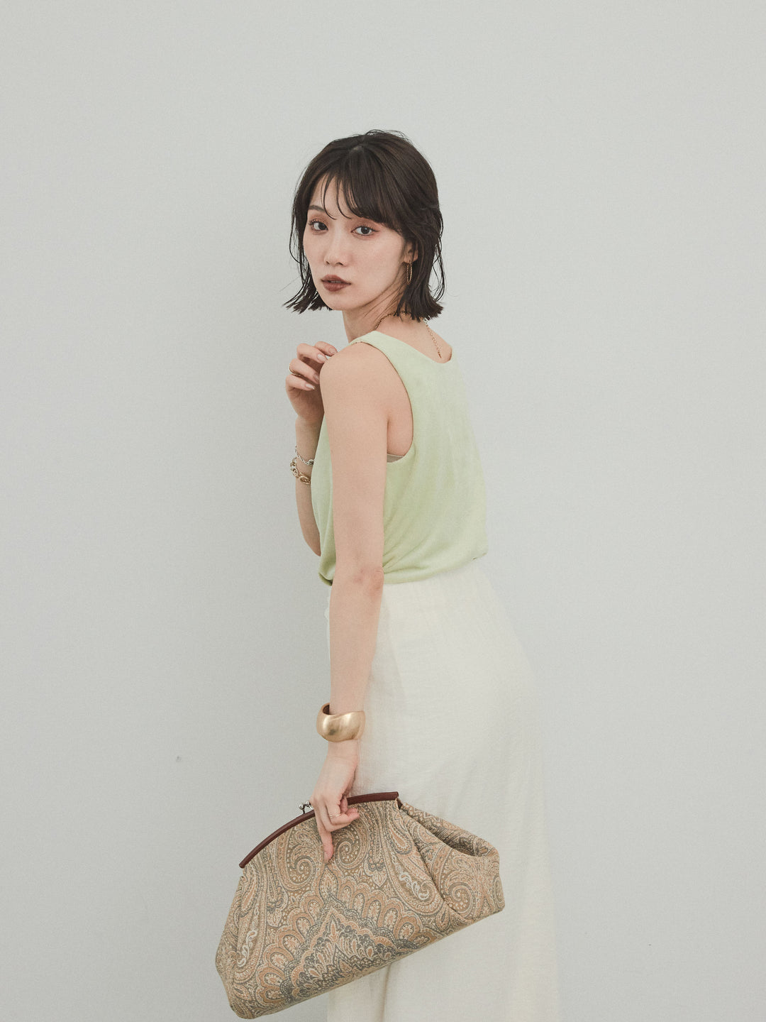 [SET]スクエアベロアタンクトップ+スクエアベロアタンクトップ(2set)