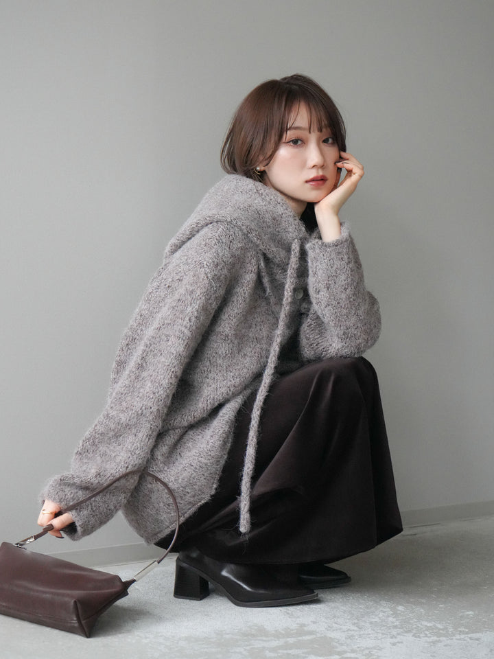 [予約]バラクラバSETニットプルオーバー/brown