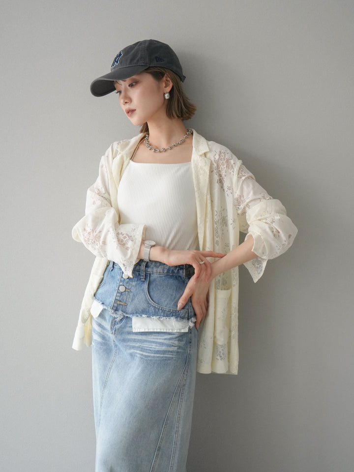 [予約]レーステーラードジャケット/アイボリー