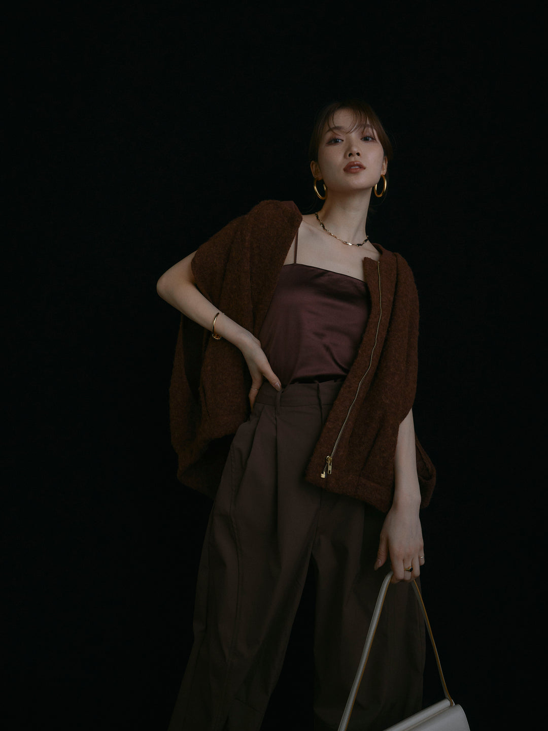 【Allure】[SET]ウール混コクーンブルゾン+ウール混コクーンブルゾン(2set)