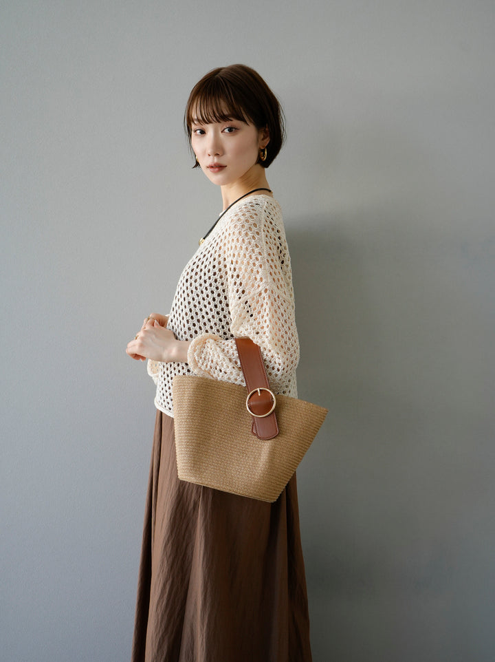 [Pre-order] One-handle paper basket bag/brown