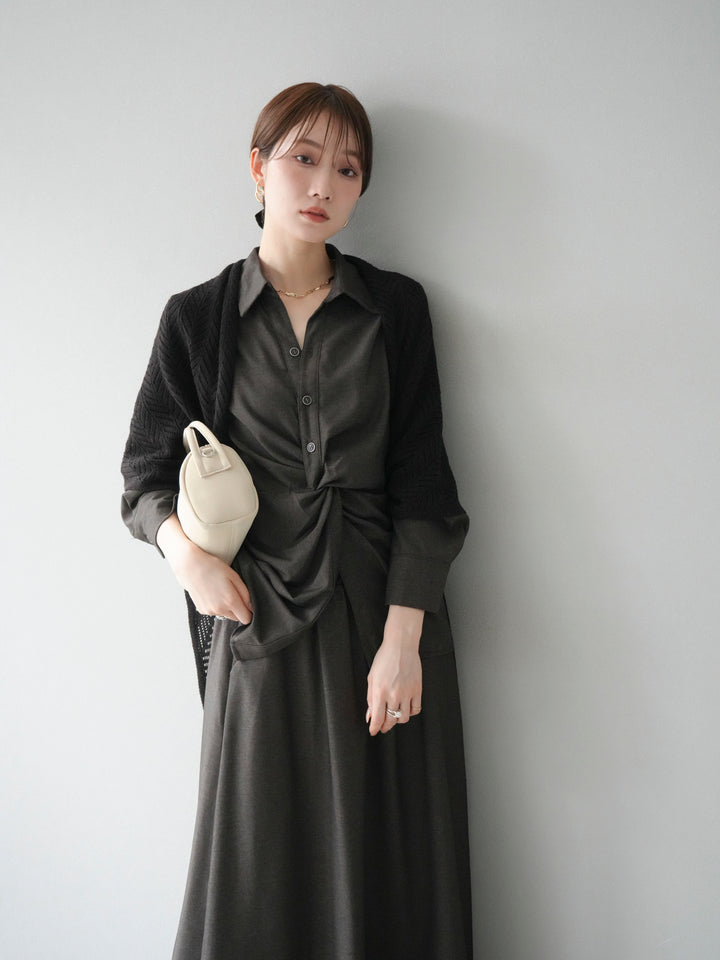 [SET]ツイストデザインシャツ＆スカートSET UP
