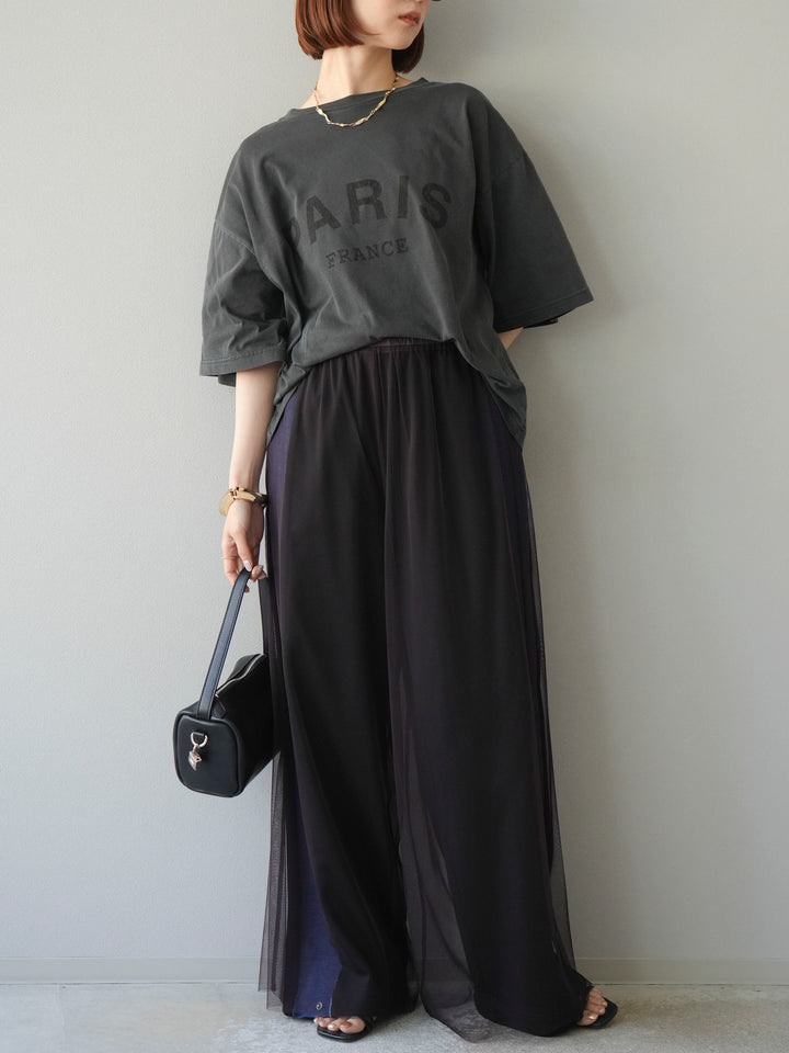 [予約]デニム切替2WAYデザインスウェットパンツ/ブラック