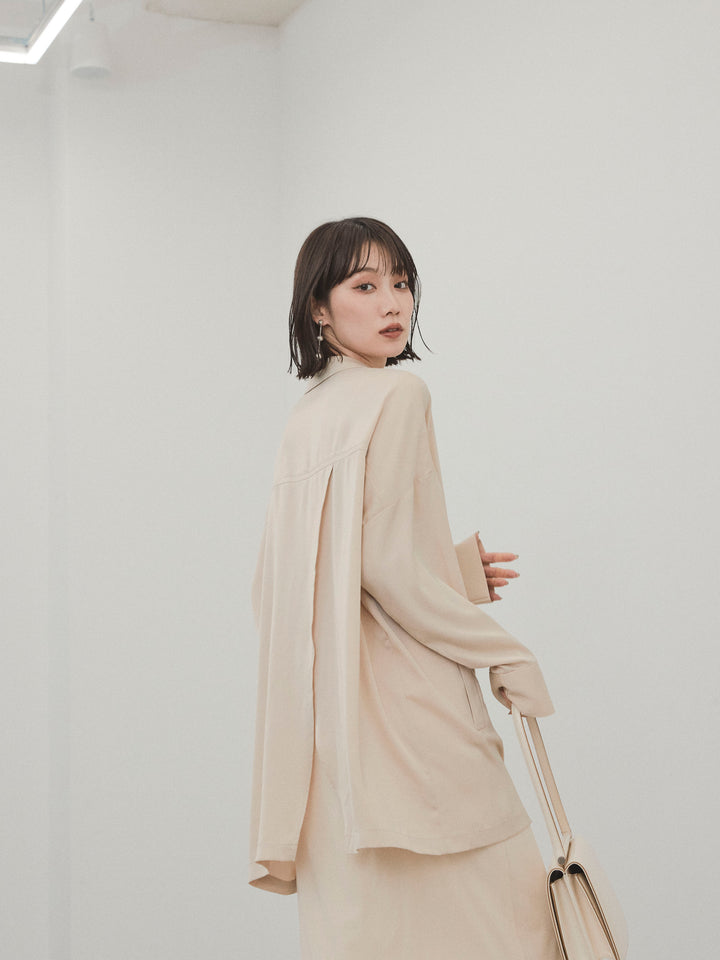 [予約]マットサテンジャケット/シャンパンベージュ