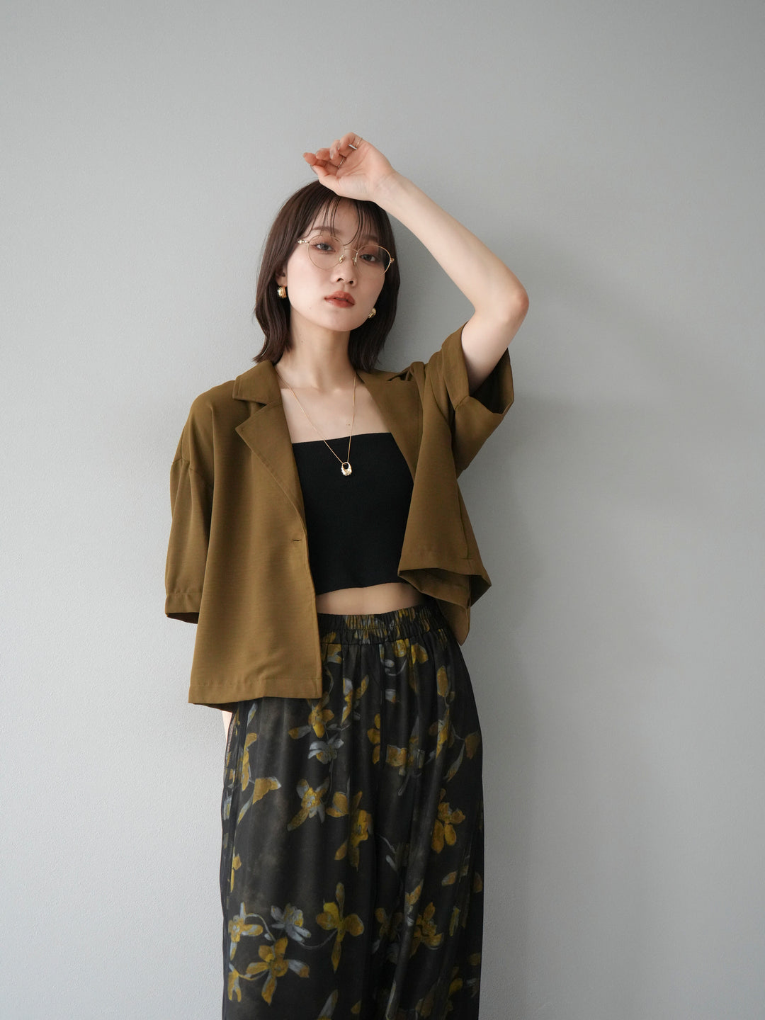 [予約]ハーフショートジャケット/ブラウン