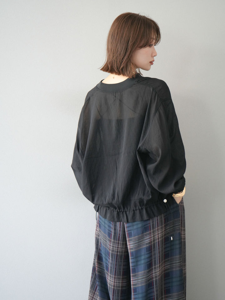 [預訂] Washer Sheer Blouson/黑色