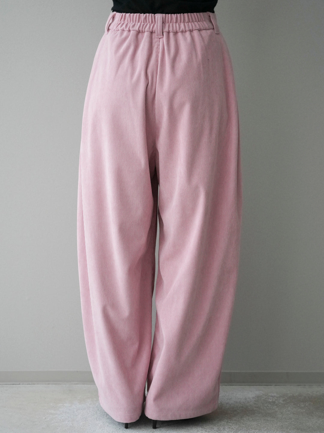 [予約]コーデュロイサイドタックコクーンパンツ/pink