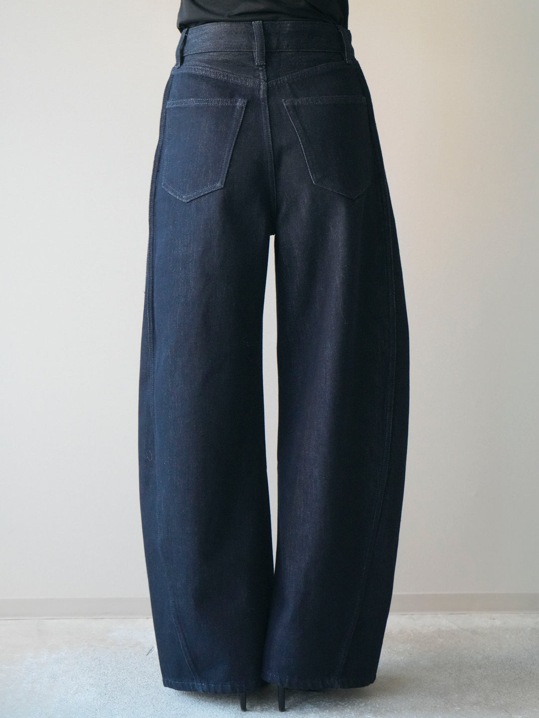 [予約]バレルレッグデニムパンツ/navy