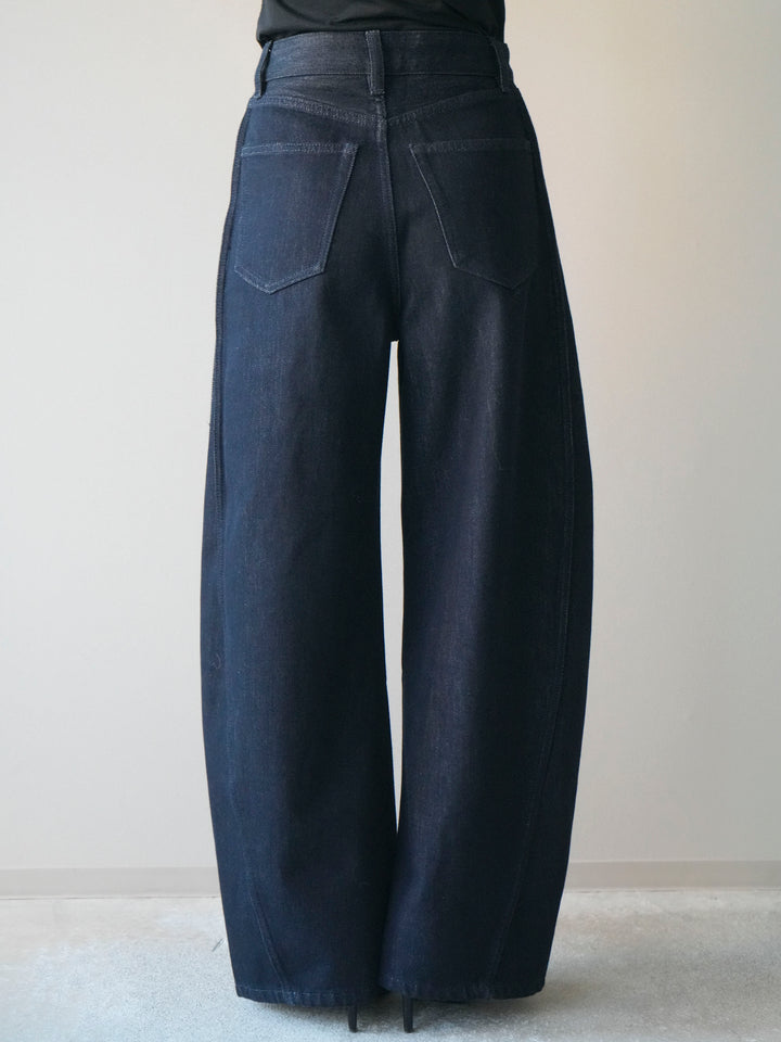 [予約]バレルレッグデニムパンツ/navy