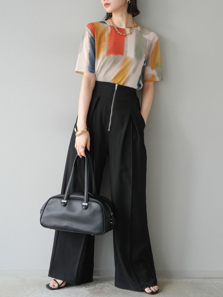 [予約]水彩アートシアーTシャツ/オフホワイト