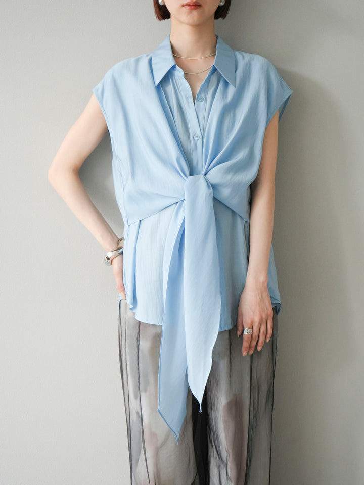 [SET]フロントタイシアーブラウス+フロントタイシアーブラウス(2set)