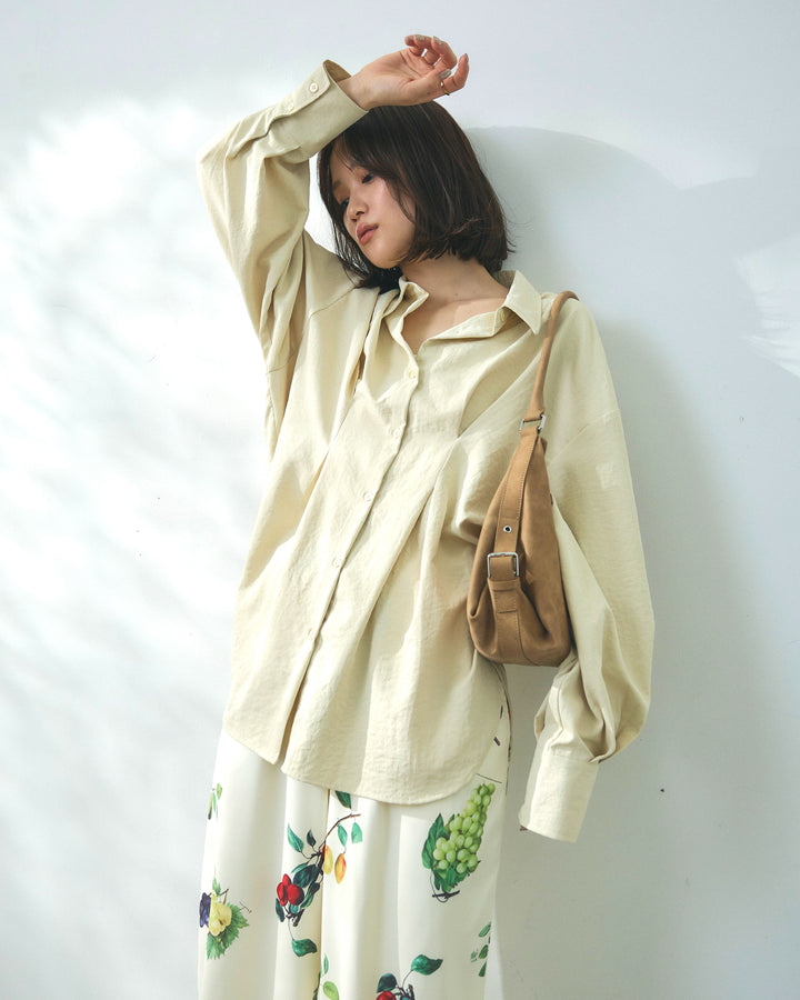 【魅力】【套裝】合成纖維束腰襯衫 + 合成纖維束腰襯衫（2 件套）