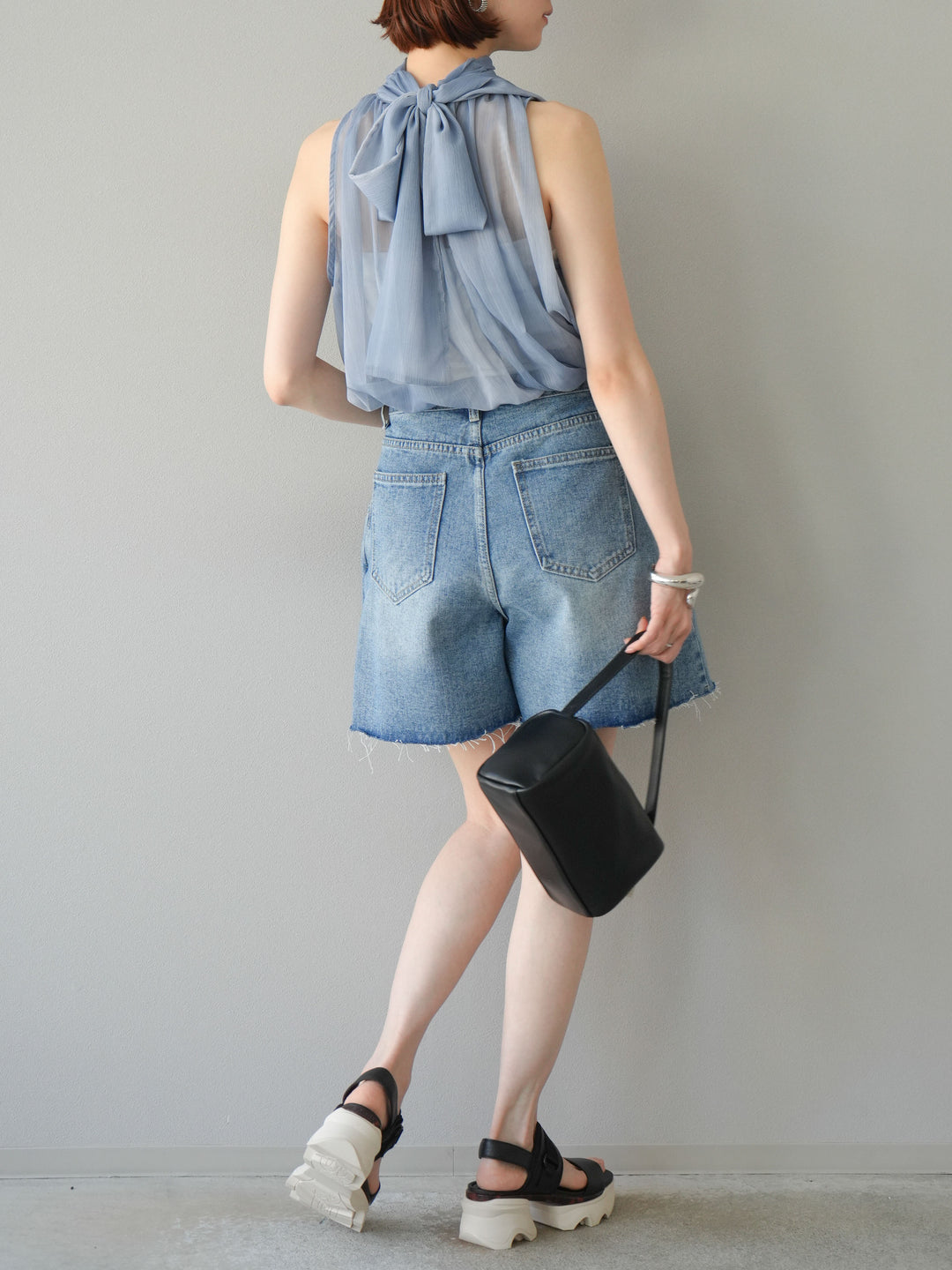 【預購】寬鬆半身牛仔褲/藍色