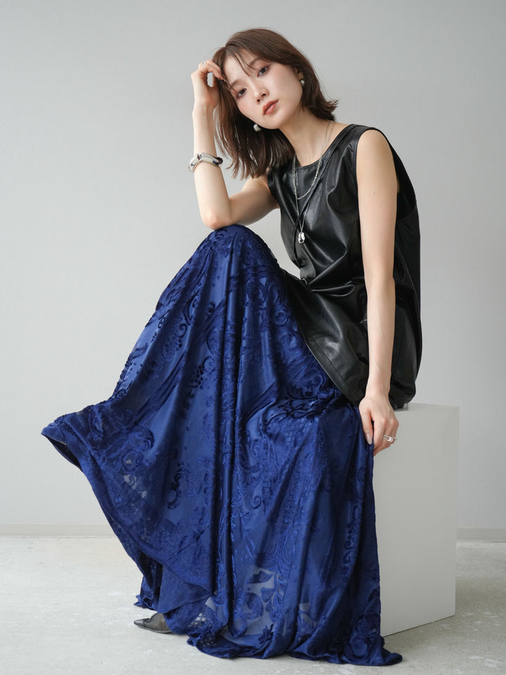 [予約]ショルダーポーチ付レザーミニワンピース/ブラック