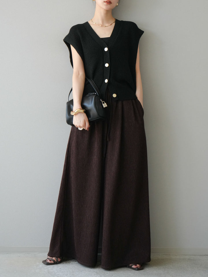 [予約]楊柳バギーパンツ/ブラウン