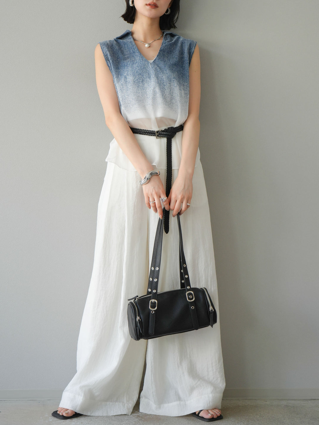 【預購】染色漸層船長襯衫/藍色