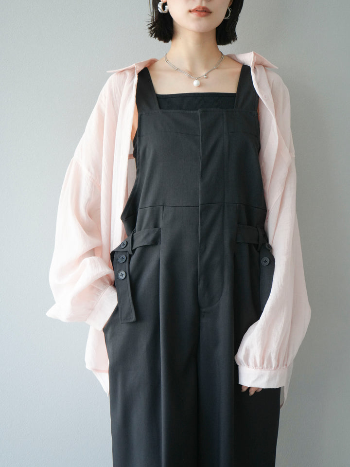 [予約]ドライタッチシアーオーバーシャツ/ピンク